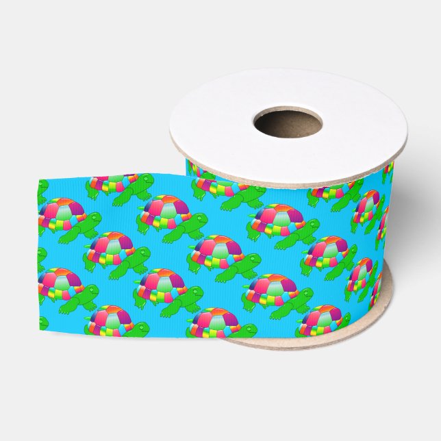 CKC-Lil Glass Turtle-Blue Grosgrain Ribbon (Spool)