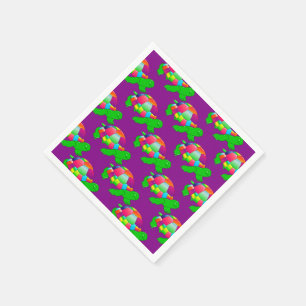 CKC Lil Glass Turtle-Purple Paper Party Napkins