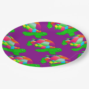CKC Lil Glass Turtle, Purple-Paper Party Plates