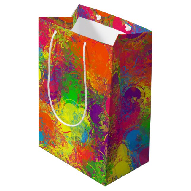 CKC Paint Can Florals-GIFT BAG M (Back Angled)