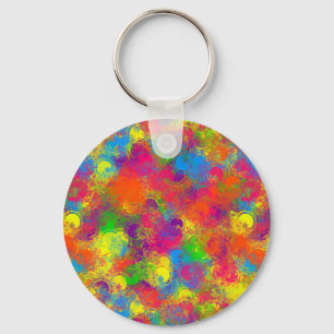 CKC Paint Can Florals-Round Keychain