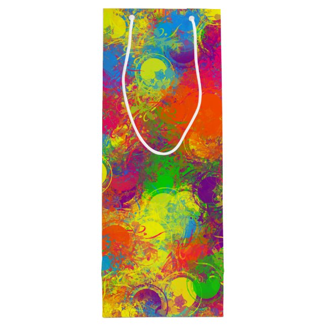 CKC Paint Can Florals-WINE GIFT BAG (Back)
