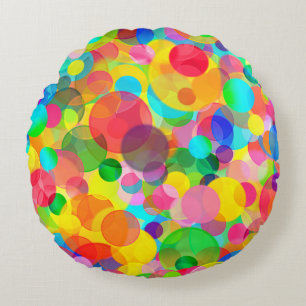 CKC Party Dots-ROUND THROW PILLOW