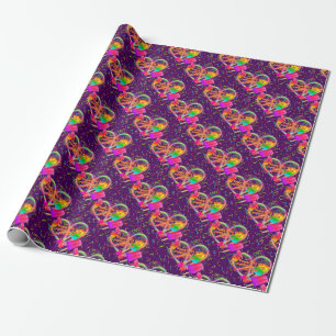CKC-Peace, Love and Popsicle's, Purple-Gift Wrap Wrapping Paper