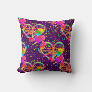 CKC-Peace,Love and Popsicle's-Purple Sq Pillow