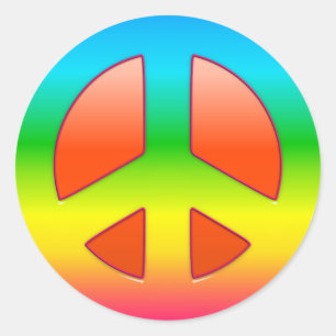 CKC-Peace Symbol 01-Round Stickers/Seals Classic Round Sticker