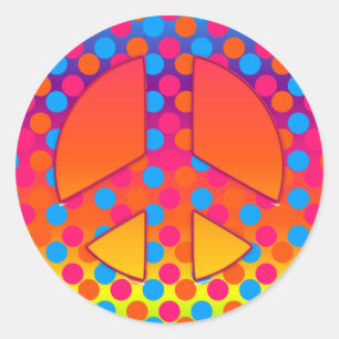 CKC-Peace Symbol 04-Round Stickers/Seals Classic Round Sticker