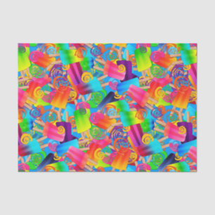 CKC Popsicle Swirls, Blue-Tissue Wrapping Paper