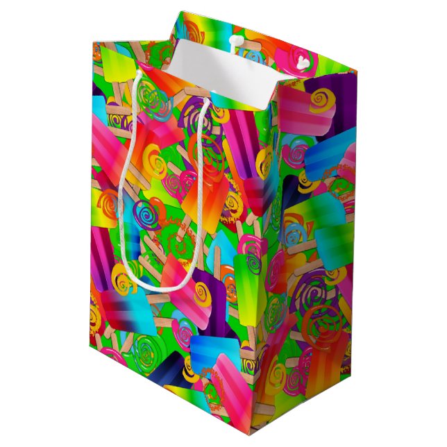 CKC Popsicle Swirls,Neon-Gift Bag M (Back Angled)