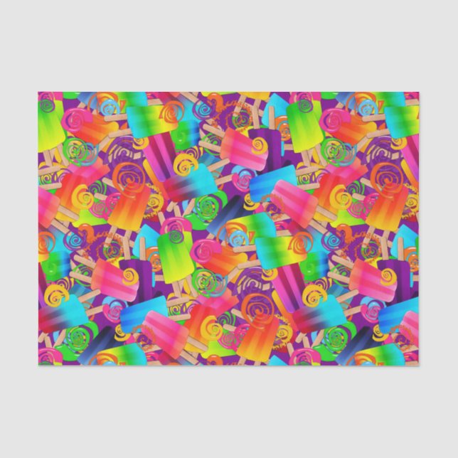 CKC Popsicle Swirls, Purple-Tissue Wrapping Paper (Front)