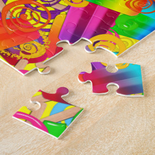 CKC Popsicle Swirls,Yellow-JIGSAW PUZZLE