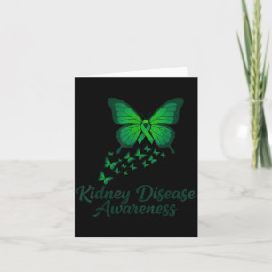 CKD Kidney Disease Awareness Green Ribbon Cute Card