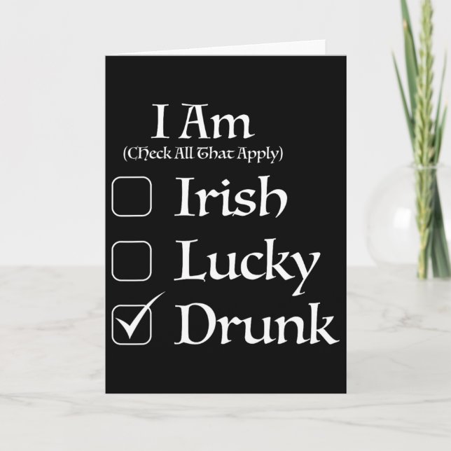 Ckeck Box St. Patricks Day  Card (Front)