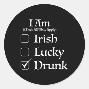 Ckeck Box St. Patricks Day Classic Round Sticker