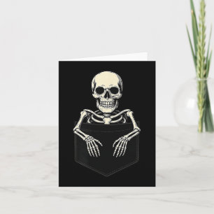 Cket Skeleton Funny Soky Halloween Skull Skeleton Card