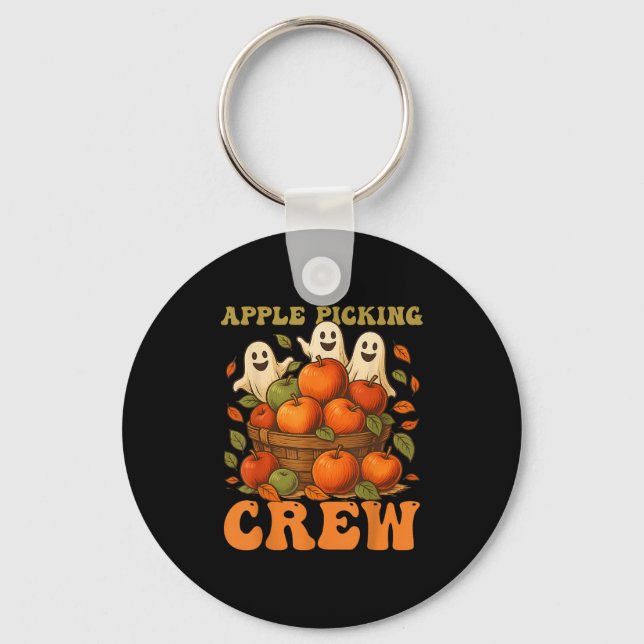 Cking Crew Cking Squad Cute Boo Halloween  Key Ring (Front)