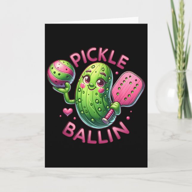 Ckle Ballin Cute Ckleball Women Girls Ckleball Lov Card (Front)