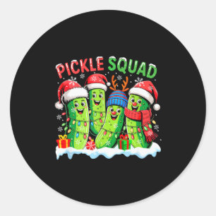 Ckle Christmas Squad Group Santa Reindeer Ckles Ve Classic Round Sticker
