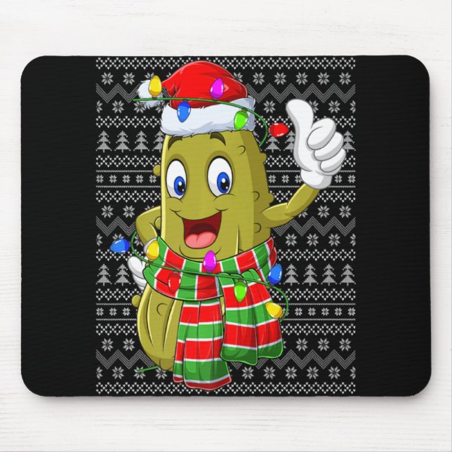 Ckle Ugly Xmas Lighting Santa Ckle Christmas T Shi Mouse Pad (Front)