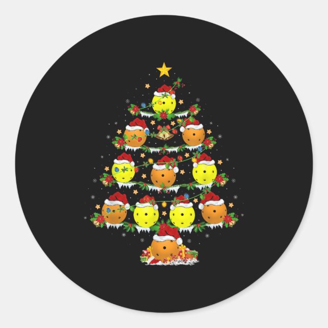 Ckleball Christmas Tree Lights Funny Srts Player X Classic Round Sticker (Front)