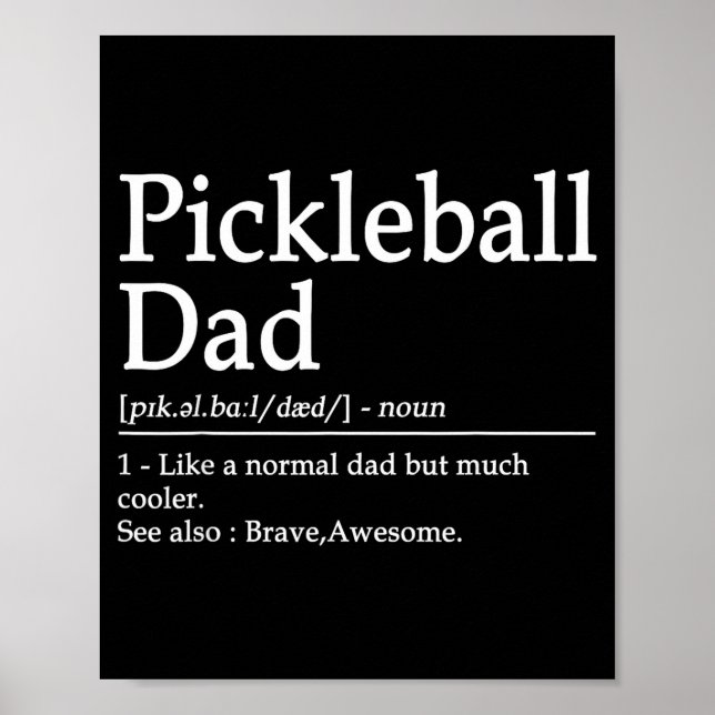 Ckleball Funny Ckleball Dad Quote Definition Fathe Poster (Front)