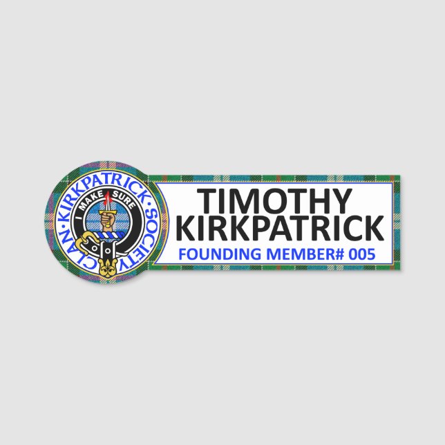 CKS NAME BADGE - #005 Timothy Kirkpatrick  (Front)