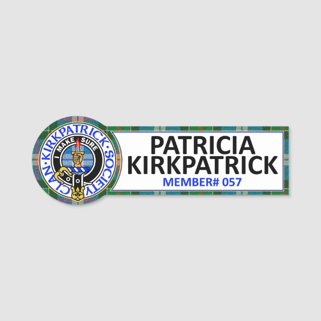 CKS NAME BADGE - #057 Patricia Kirkpatrick (Front)