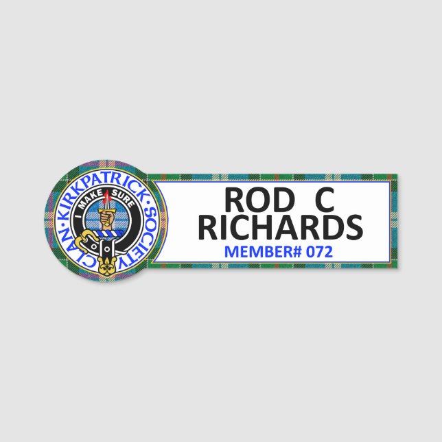 CKS Name Badge for ROD C RICHARDS (Front)