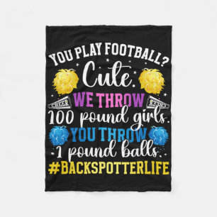 Ckspotter Life Cheer Ckspot Cheerleader Ckspot  Fleece Blanket