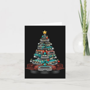 Ckup Truck Christmas Tree Funny Clic Car Graphic M Card
