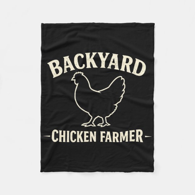 Ckyard Chicken Farmer  Fleece Blanket (Front)