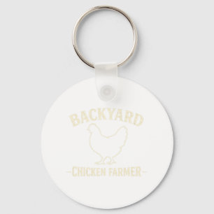 Ckyard Chicken Farmer Key Ring