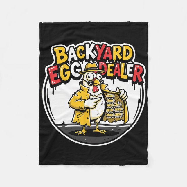Ckyard Egg Dealer Funny Chicken Design  Fleece Blanket (Front)