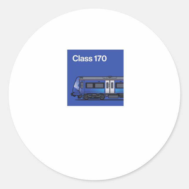 Cl 170 Navy Train Side England Uk Sticker  (Front)
