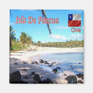 CL - Chile - Isla De Pascua - Anakena Beach Magnet