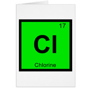 Cl - Chlorine Chemistry Periodic Table Symbol