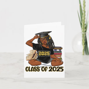 Cl Of 2025 African American Women Black Girl Gradu Card