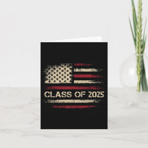 Cl Of 2025 American Flag Usa Graduation Boys Girls Card