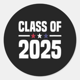 Cl Of 2025 College University High School Future G Classic Round Sticker