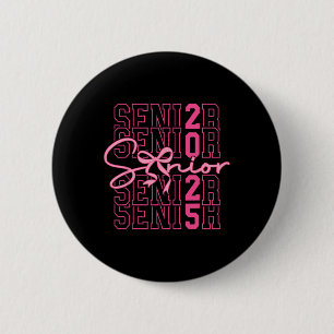 Cl Of 2025 Coquette Bow Senior 2025 Graduation Gir 6 Cm Round Badge