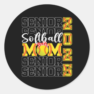 Cl Of 2025 Funny Graduation Senior Mum 2025 Softll Classic Round Sticker
