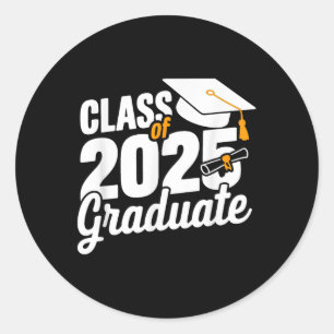 Cl Of 2025 Graduate 2025 Graduation Classic Round Sticker
