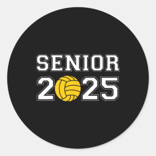 Cl Of 2025 Graduation Waterpolo Senior 2023 Water  Classic Round Sticker