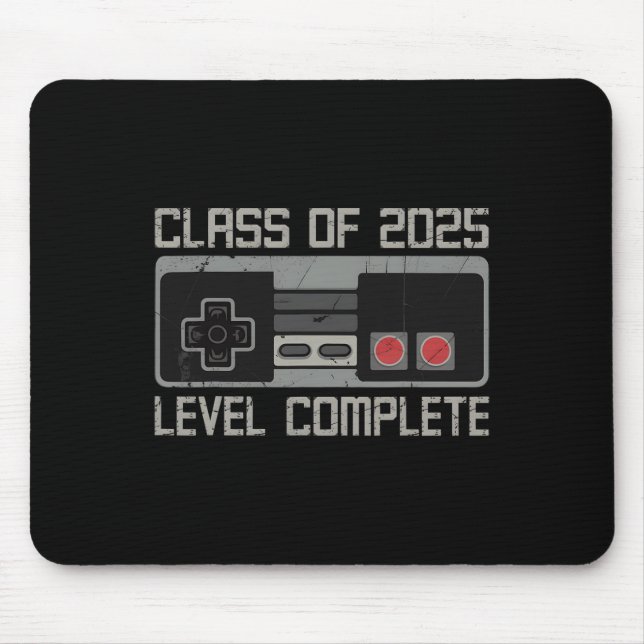 Cl Of 2025 Level Complete Senior Graduation Gamer  Mouse Pad (Front)