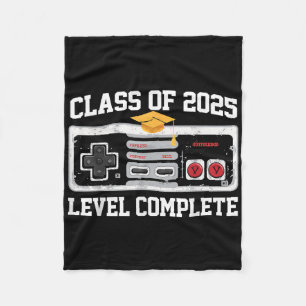 Cl Of 2025 Level Complete Video Gamer Senior Gradu Fleece Blanket