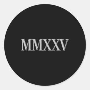 Cl Of 2025 Mmxxv Graduation Shirts For Him Her Sen Classic Round Sticker