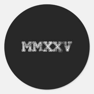 Cl Of 2025 Mmxxv Graduation Spirit Vintage Senior Classic Round Sticker