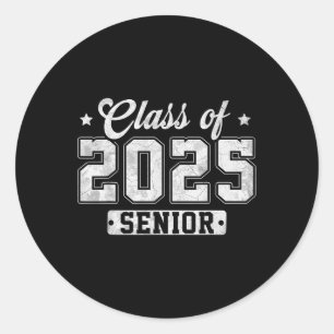 Cl Of 2025 Senior 2025 Graduation 2025 Back To Sch Classic Round Sticker