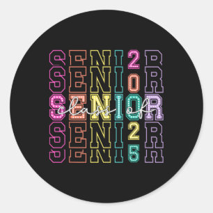 Cl Of 2025 Senior 2025 Graduation 2025 Ck To Schoo Classic Round Sticker