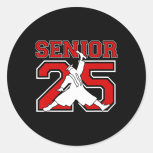 Cl Of 2025 Senior 2025 Graduation 2025 Sketll Scho Classic Round Sticker